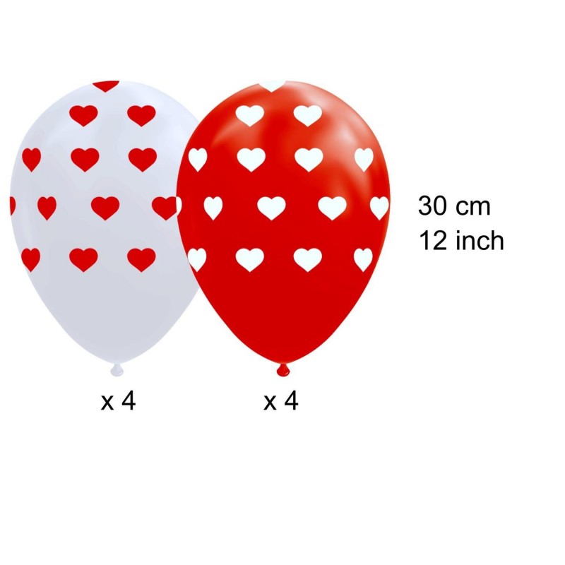 Alla Hjärtans Dag – Skapa en Romantisk Atmosfär för Ditt Firande! - Ballonger Set med 11 Ballonger Love - Hjärtan  - 4