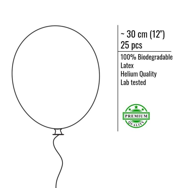 Ballonger - Sassier Party Fest Latex Ballonger Silver 30 cm (12tum) 25-pack - 4