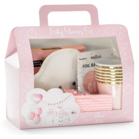 Babyshower - Dekoration - It's a Girl | Box med dekorationer till Baby Shower - 1