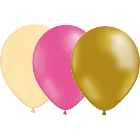 Ballonger - Ballonger mix 24-pack Ivory, Rosa och Guld - 1