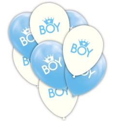 Babyshower Ballonger Blå - 8-Pack