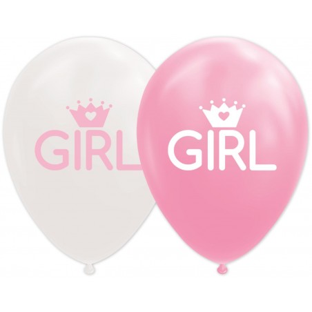 Babyshower - Dekoration - Babyshower Baby Girl ballonger 8-pack - 1