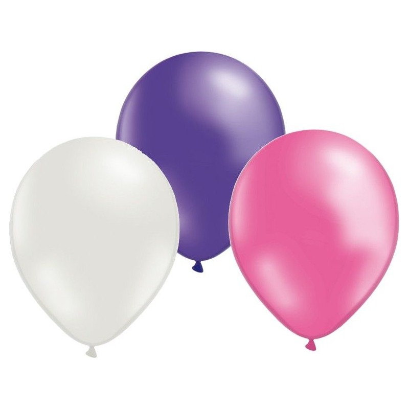 Ballonger - Ballonger 24-pack Lila/Rosa/Vit - 1