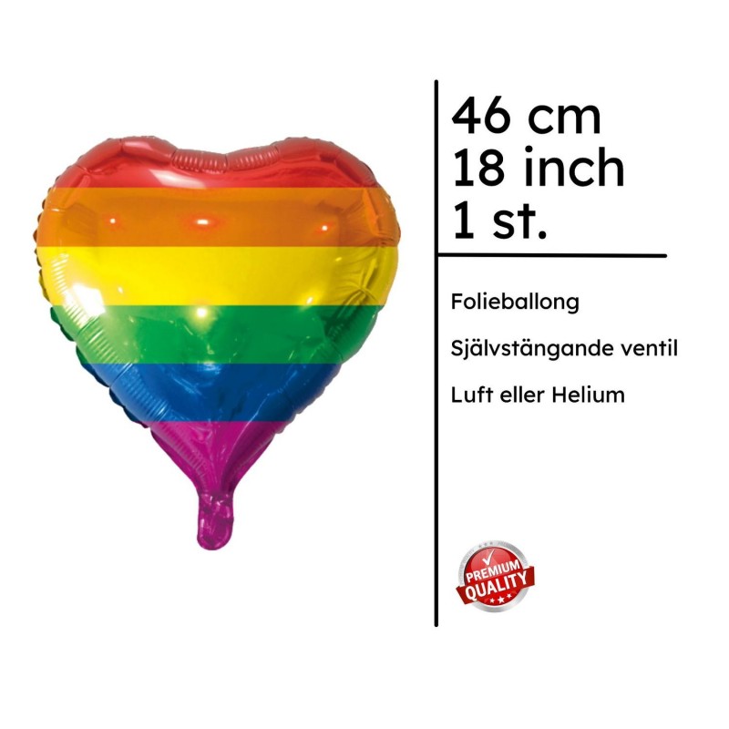 Folieballonger – Glamour och Glans till Din Festdekoration - Hjärtformad Folieballong Pride HBTQ - 2