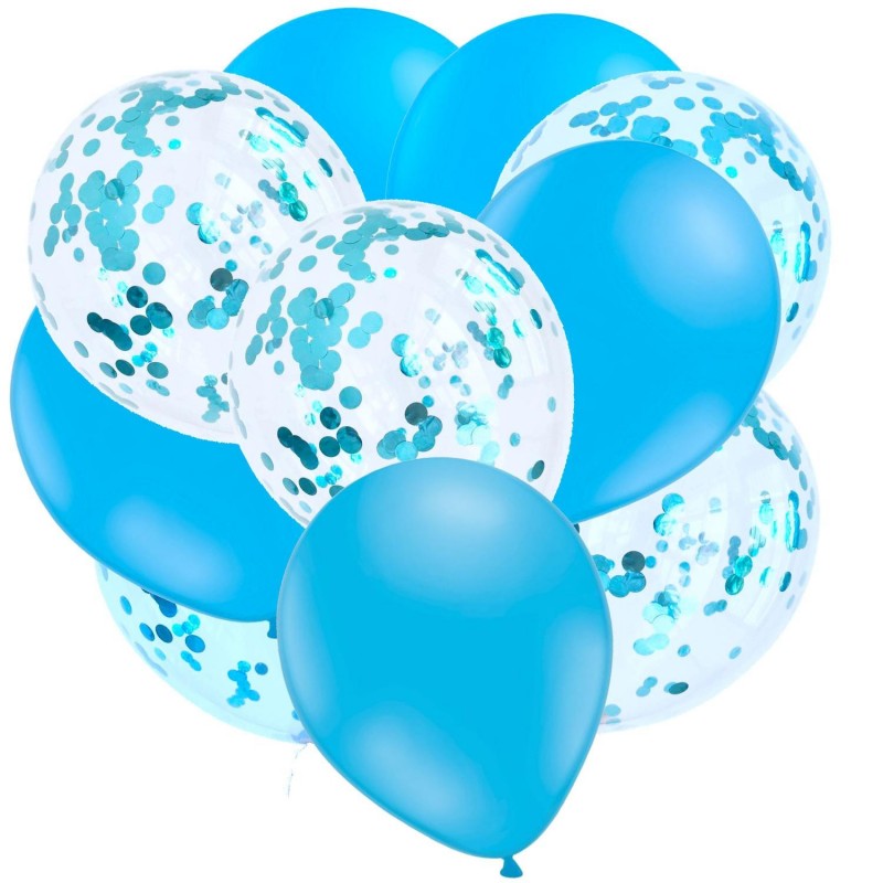 Konfettiballonger – Fyll Ditt Event med Färg och Glädje! - Latex Ballonger 10-Pack Babyshower - 1