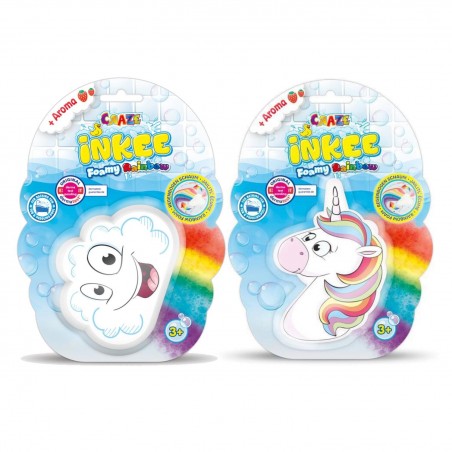 Badbomber  - 2-pack INKEE Foamy Rainbow Skummande Badbomb med Reg