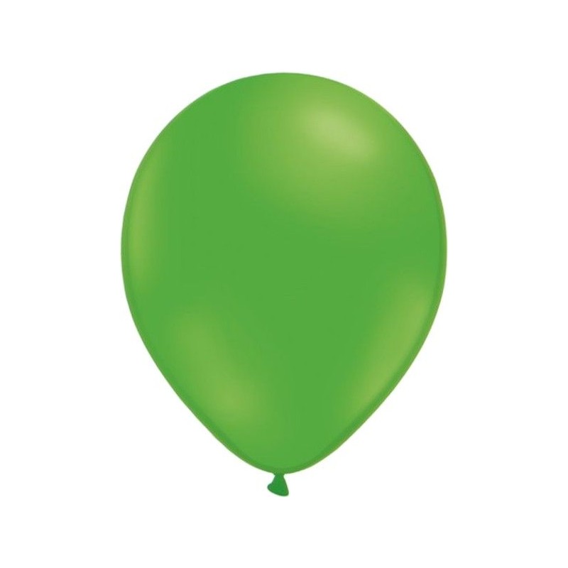 Limegrön ballong mot en ljus vit bakgrund, perfekt för festligheter.