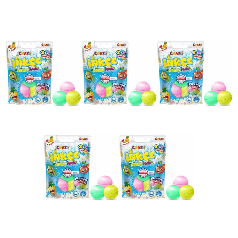 Badbomber – Skäm Bort Dig Själv med Avkopplande och Färgglada Badrutiner! - Badbomb Barn Fruity 5-pack Badbomber - 5