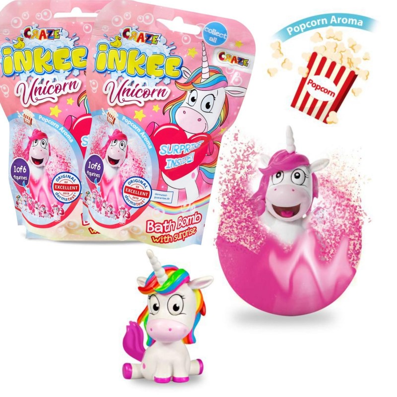 Badbomber – Skäm Bort Dig Själv med Avkopplande och Färgglada Badrutiner! - Badbomb Barn Överraskning Unicorn 2-pack - 3