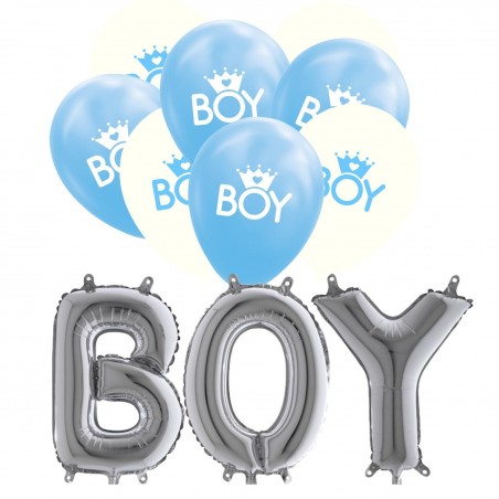 Babyshower - Dekoration - Ballong Boy Folieballonger Latexballonger Babyshower Födelsedag - 1