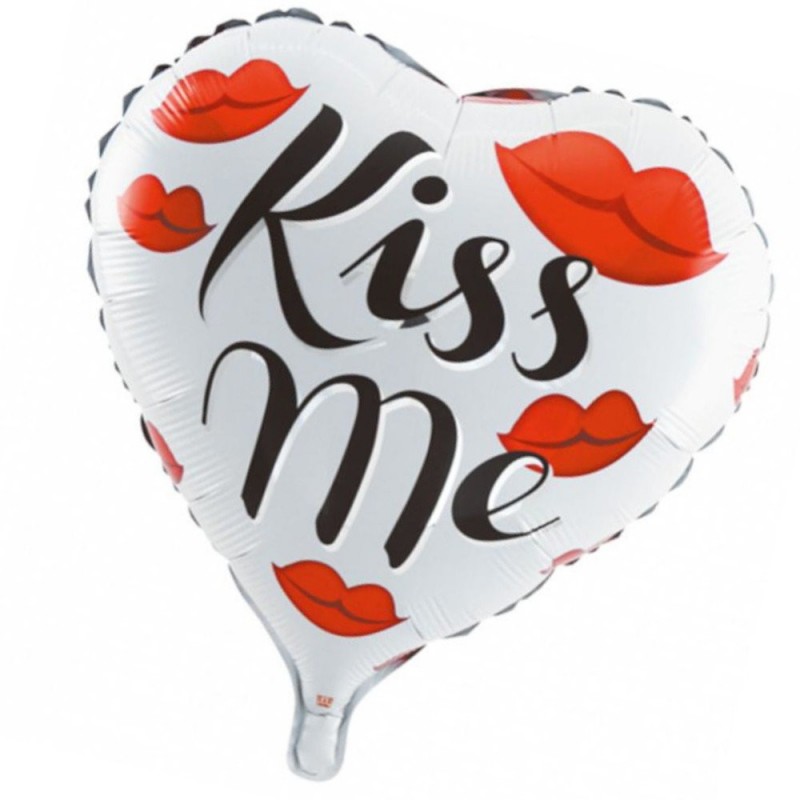 Ballonger - Hjärtformad Folieballong - Kiss Me - 1