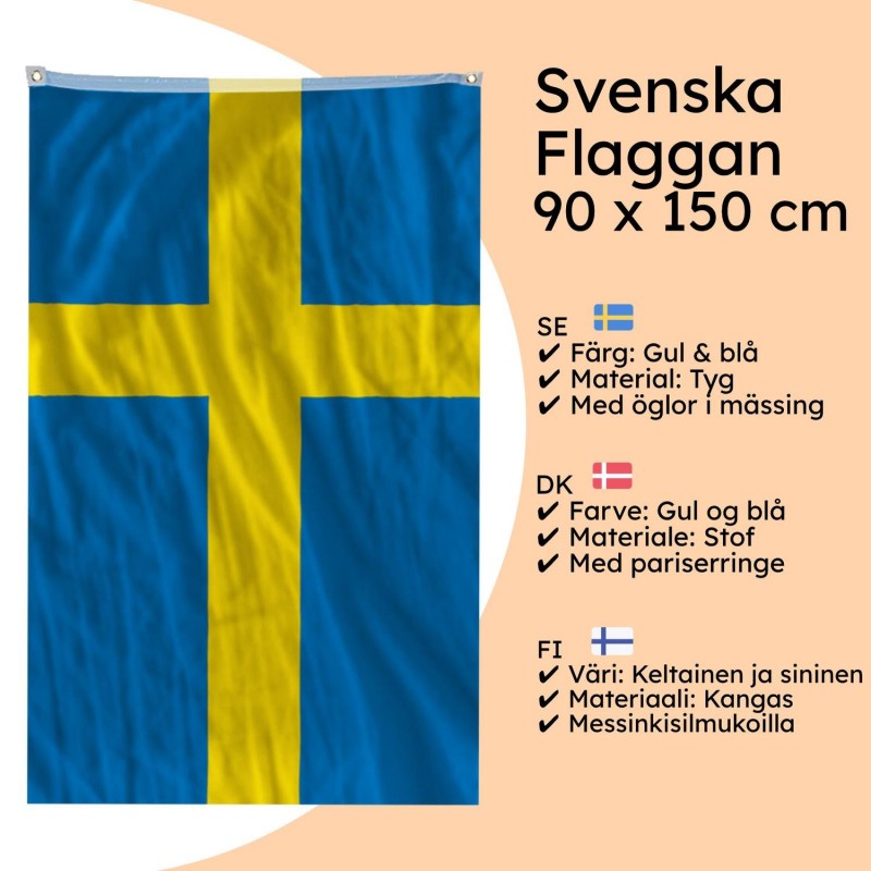 Midsommar - Pynt & Dekorationer - Midsommarafton Studenten Flagga - 2