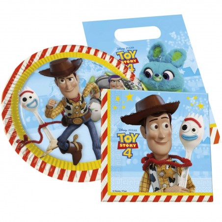 Toy Story Kalas – En Spännande Fest för Små Äventyrare! - Kalastillbehör Toy Story 4 - Tallrikar Party Bags Servetter - 1