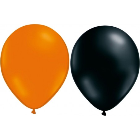 Ballonger - Ballonger Orange/Svart 24-pack - Halloween - 1