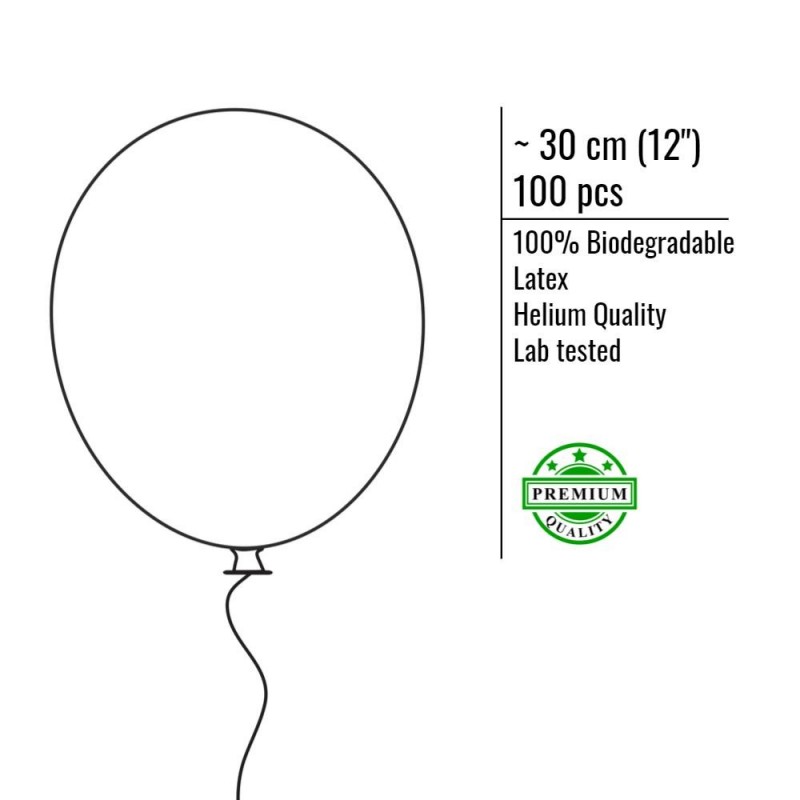 Ballonger - 100-Pack Rosa & Vita Latexballonger 30cm - 4