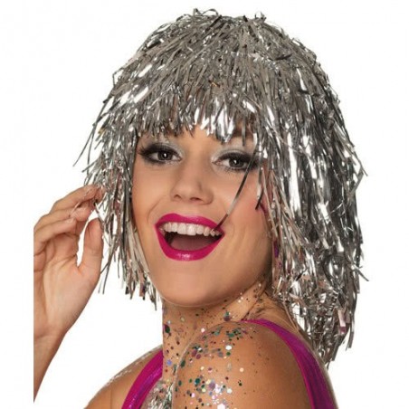 Mellofest – Fira med Musik, Glitter och Roliga Teman! - Glitter Peruk | Glitter Wig | Tinsel Wig - 1