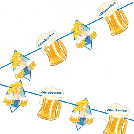 Oktoberfest tillbehör - Oktoberfest Girlang Ölmugg Bavarisk Hängande Dekorationer - 1