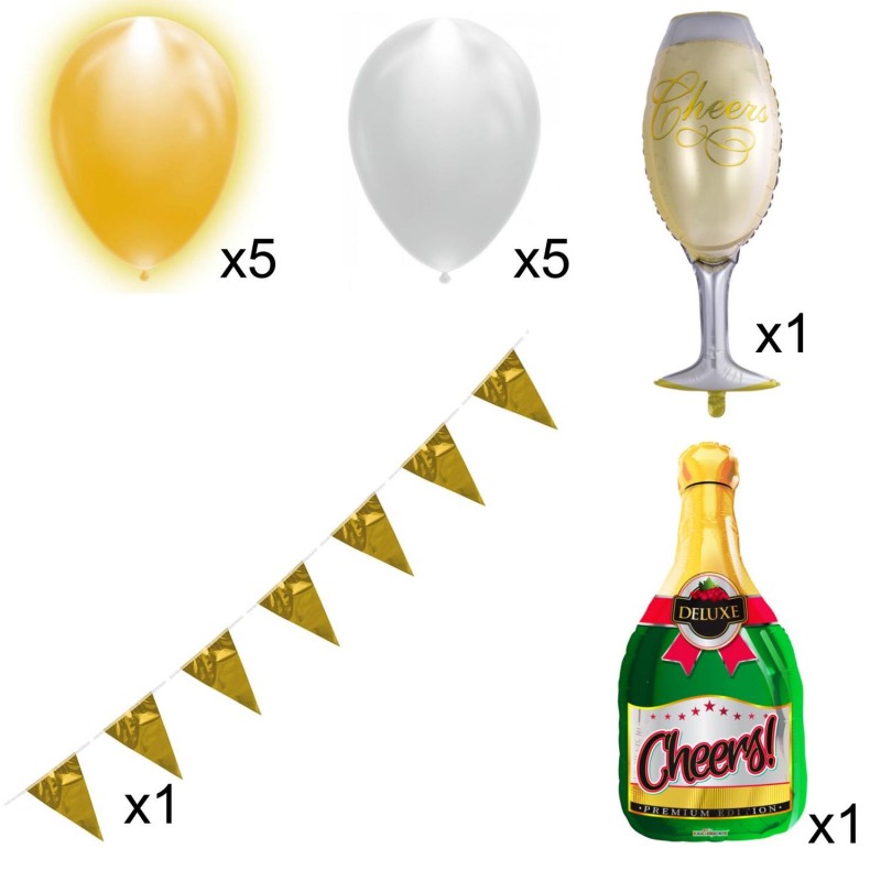 Nyårsdekorationer - Nyårsfest - Nyår 2020 Partyset kit kalaspaket Dekorationer till Nyårsfest - 3