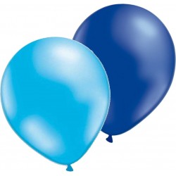 Ballonger - Ballonger 12- pack blandat Ljusblå Blå Metallic - 1