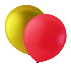 Ballonger 24-pack - Lyxig Guld & Röd