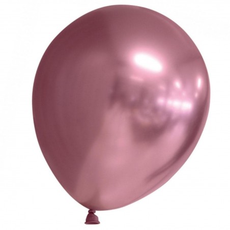 En Rosa ballong med chrome -effekt, del av ett  10-pack rosa chromeballonger