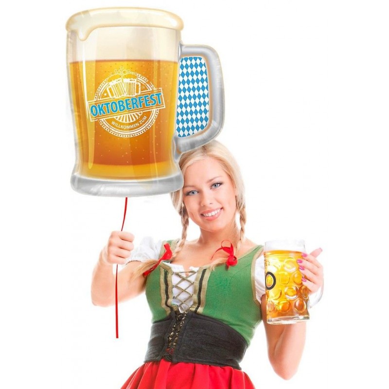 Oktoberfest tillbehör - Oktoberfest Folieballong Ölsejdel 63 cm - 2