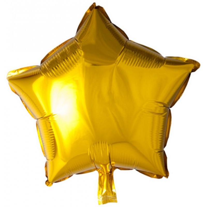 Ballonger - Folieballong Stjärna Guld - 46 cm (18") - 1