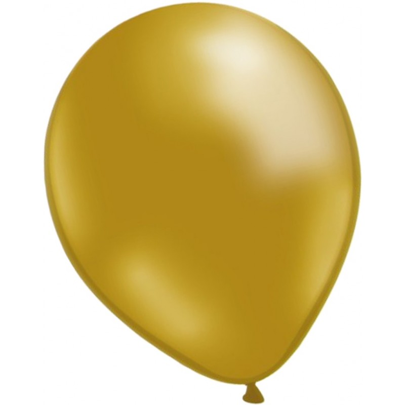 Enfärgade Ballonger – Stilrena Dekorationer för Enkla och Eleganta Fester - 27-pack Guld Metallic Ballonger - 1