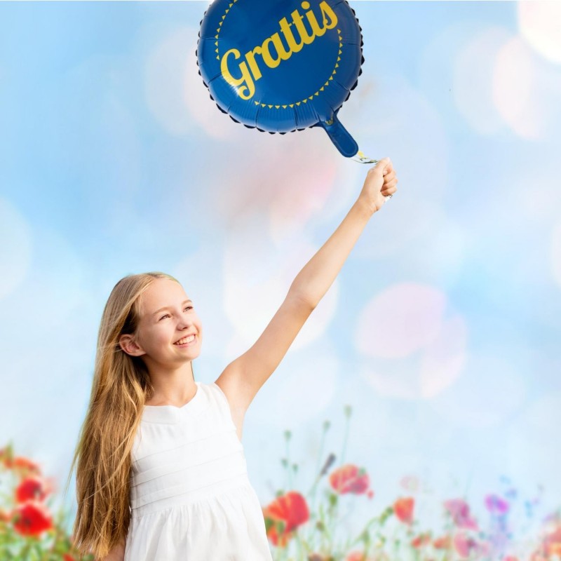 Studenten - Grattis! Ballong i Sveriges Flaggfärger - 3