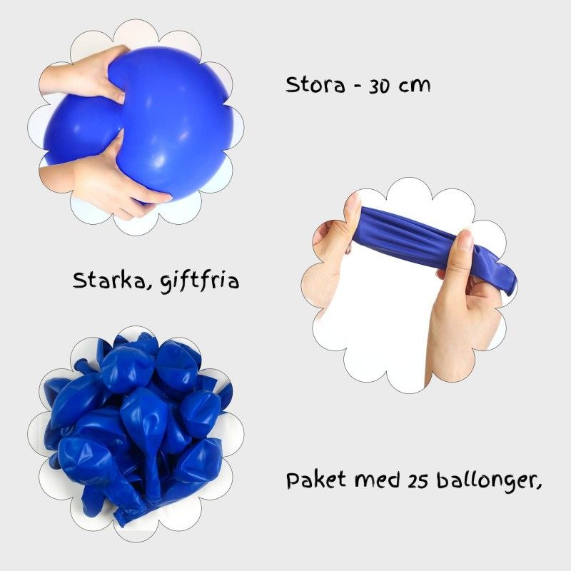 Ballonger - Ballonger Blå 25-pack - Latexballonger - 2