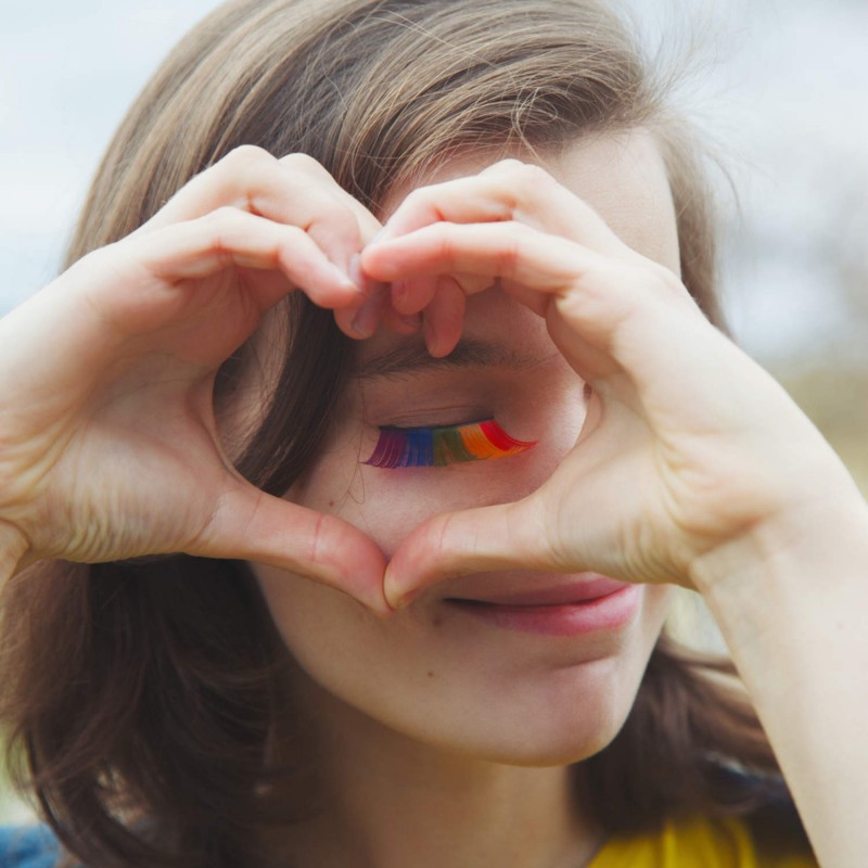 Sassier.se – Din Källa för Festdekorationer och Partytillbehör! - Lösögonfransar Regnbåge - Pride - 2