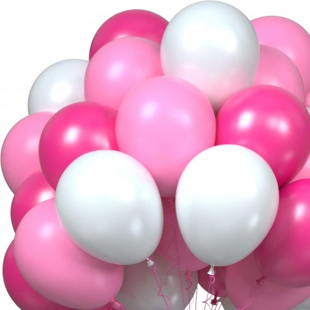 Bröllopsdekorationer – Skapa en Drömlik Atmosfär för Er Stora Dag! - Ballonger Rosa Vit Ljusrosa 27 Ballonger - 1