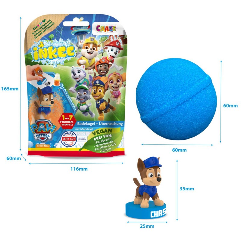 Badbomber – Skäm Bort Dig Själv med Avkopplande och Färgglada Badrutiner! - Badbomb Barn Paw Patrol 2-pack - 4