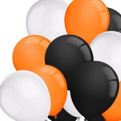 Ballonger Orange Svart Vit Halloween