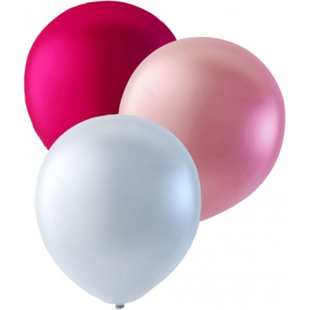 Ballonger - Ballonger Latex Rosa Ljusrosa Pärlemorvit 100 Styck 30 Cm - 1