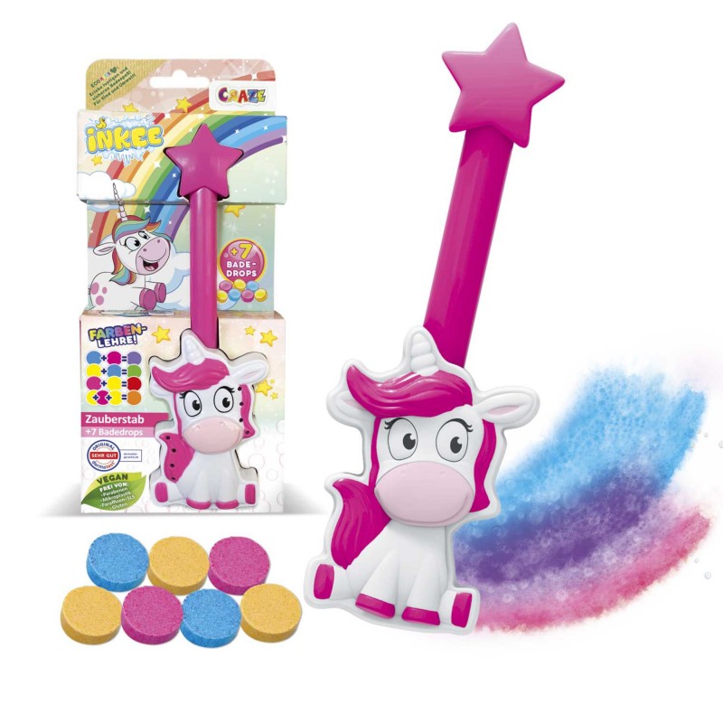 Badbomb Barn - Unicorn Wand med Baddroppar - Badleksak - 1