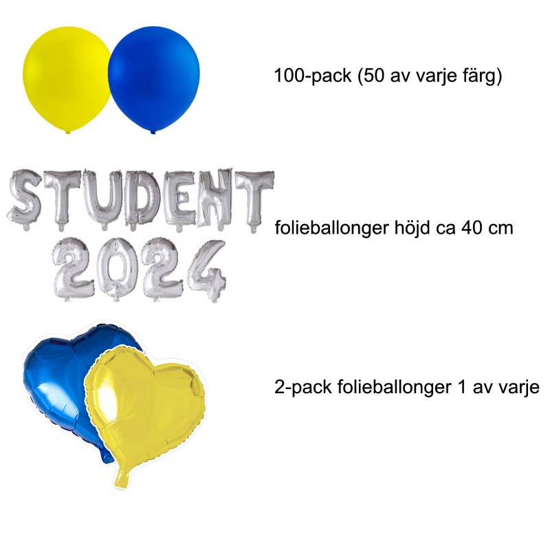 Sassier.se – Din Källa för Festdekorationer och Partytillbehör! - Student Dekorationer Dekorationspaket XL - 2