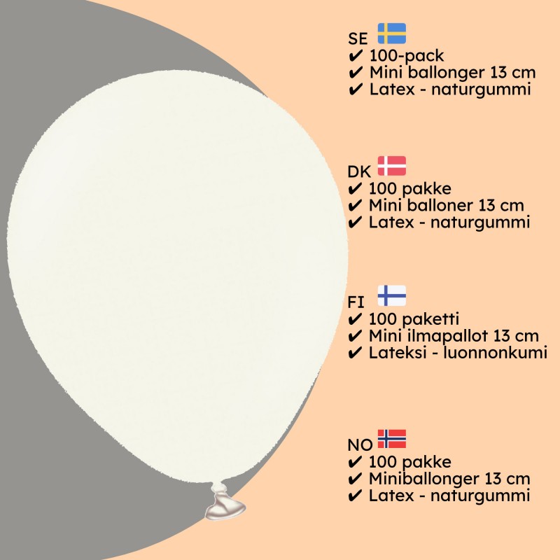 Sassier.se – Din Källa för Festdekorationer och Partytillbehör! - Miniballonger Paket för Barnkalas 13cm - 3