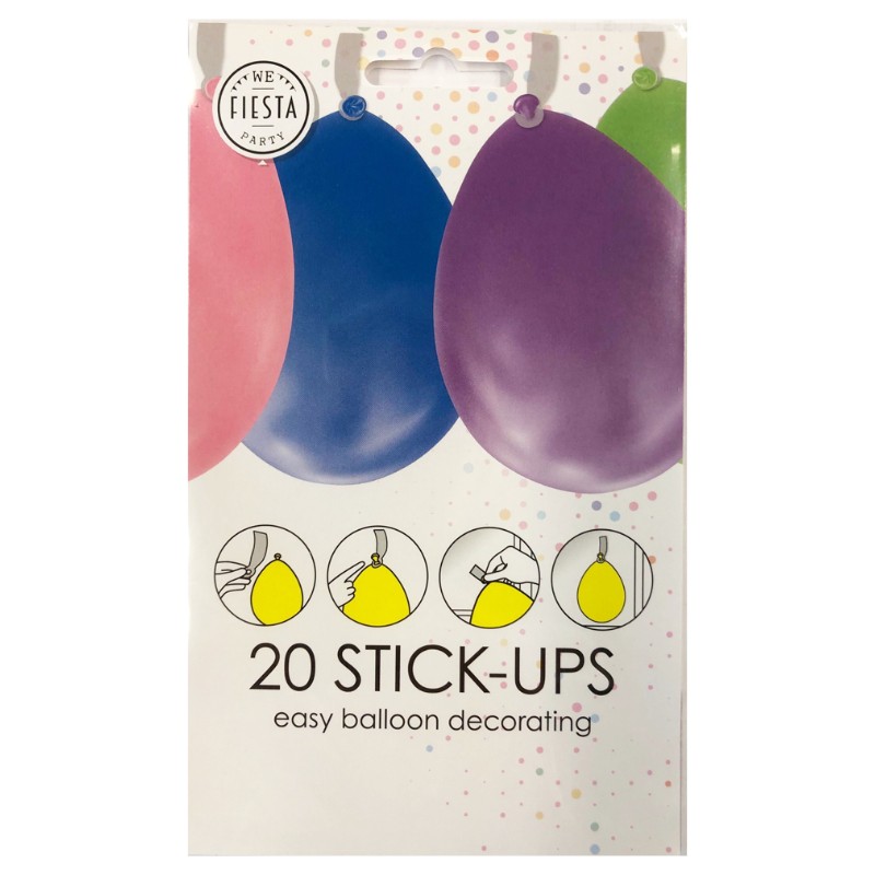 Sassier.se – Din Källa för Festdekorationer och Partytillbehör! - Ballongfästen Stick Ups 20-Pack - 1