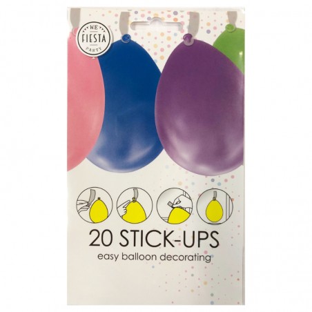 Sassier.se – Din Källa för Festdekorationer och Partytillbehör! - Ballongfästen Stick Ups 20-Pack - 1