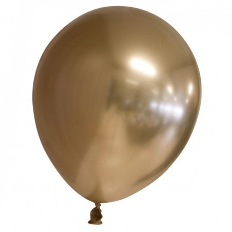 Ballonger - Sassier Ballonger Latex Chrome Mirror Reflex  Guld - 24-pack - 1