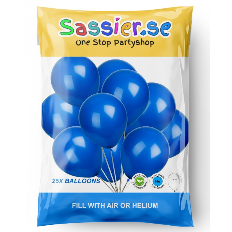 Ballonger - Ballonger Blå 25-pack - Latexballonger - 4