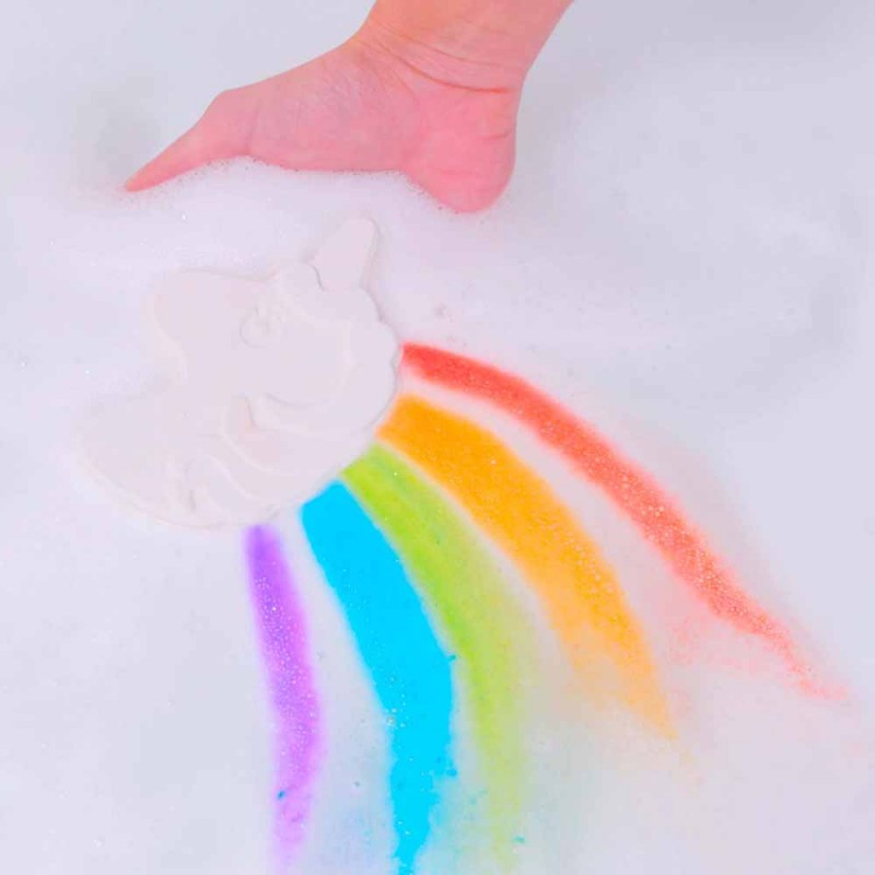 Badbomb barn – magiska bad för ditt barn - 2-pack INKEE Foamy Rainbow Skummande Badbomb med Regnbågsskum - 7