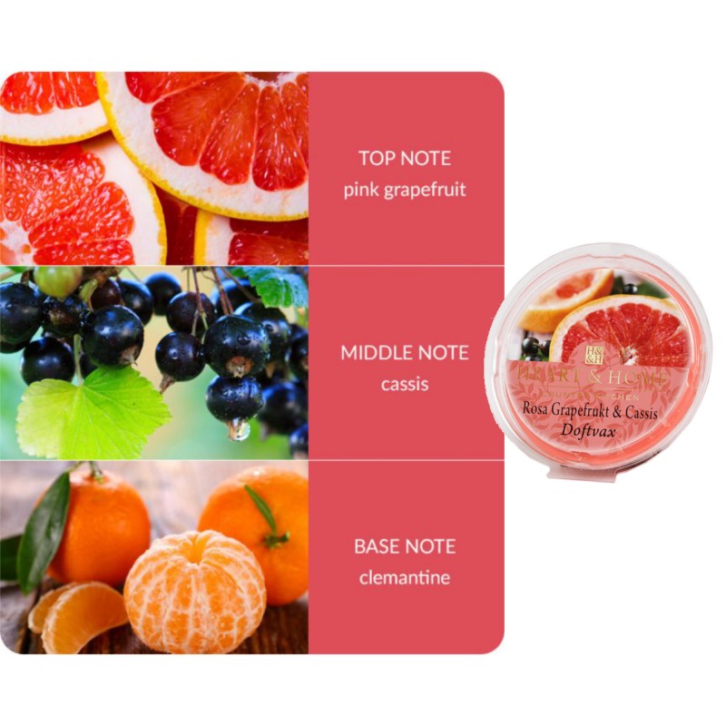 Aromalampa paket med Doftvaxkakor - Pink Grapefruit och Cassis