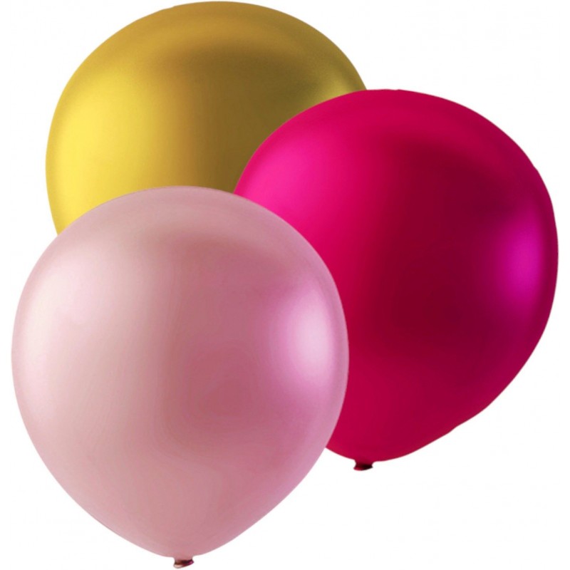 Ballonger - Guld & Rosa Latexballonger 24-Pack 30cm - 1