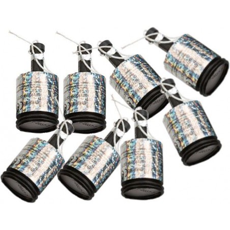 Konfetti – Skapa Festlig Stämning med Färgglada Detaljer! - Party Poppers Silver 8-pack - 1