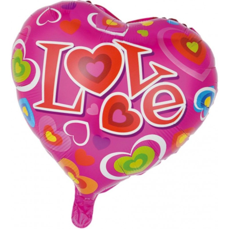 Ballonger - Hjärtformad Love Folieballong - 46 cm - 1