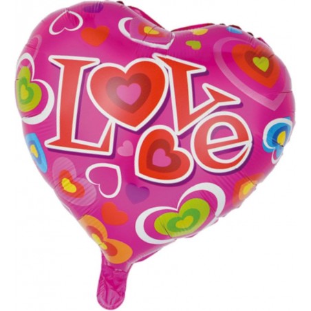 Ballonger - Hjärtformad Love Folieballong - 46 cm - 1