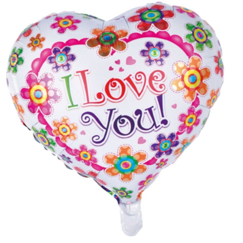 Ballonger - I Love You Hjärtformad Folieballong - 1