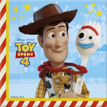 Toy Story Kalas – En Spännande Fest för Små Äventyrare! - Toy Story 4 Servetter 20-pack - 1